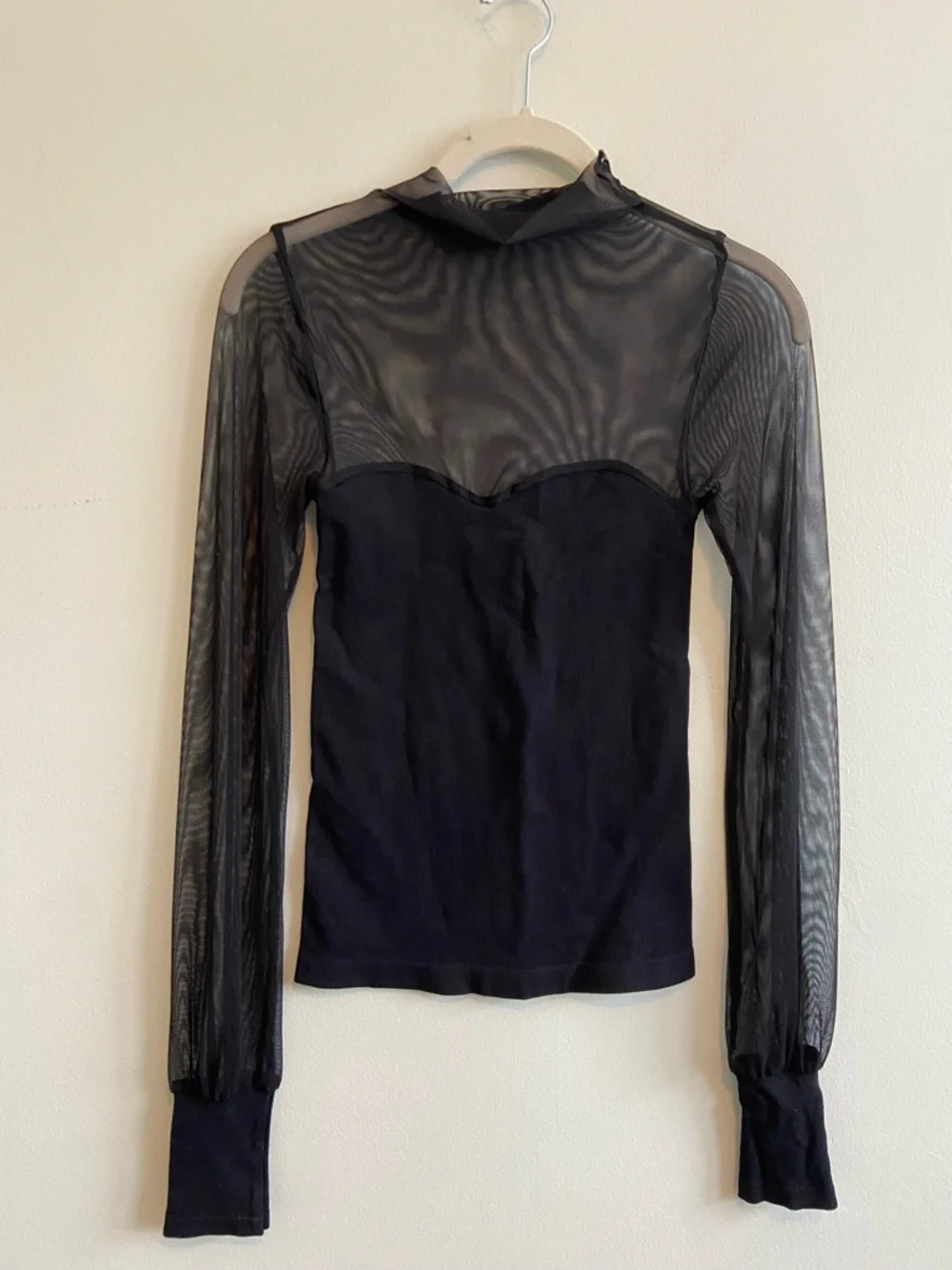 Free People Intimately Light Up Layering Top- Black